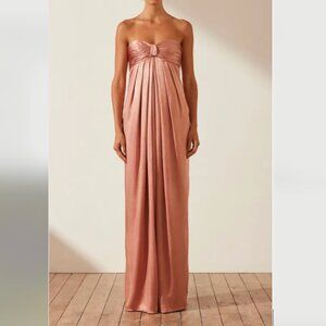 Shona Joy Strapless Knot Maxi Dress